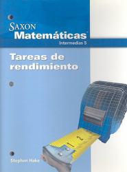 Saxon Math Intermediate 5  Performance Tasks Spanish - HOUGHTON MFLN.