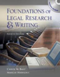 Foundations of Legal Research and Writing - With CD - Carol M. Bast and Margie A. Hawkins