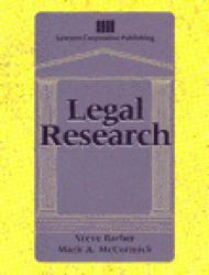 Legal Research - Steve Barber and Mark McCormick