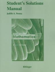 Basic College Mathematics-Student Solution Manual - Marvin L. Bittinger